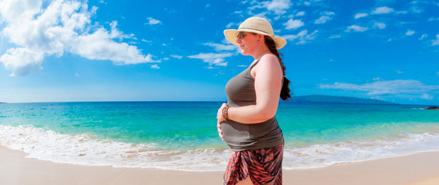 A quiet moment walking on the beach.