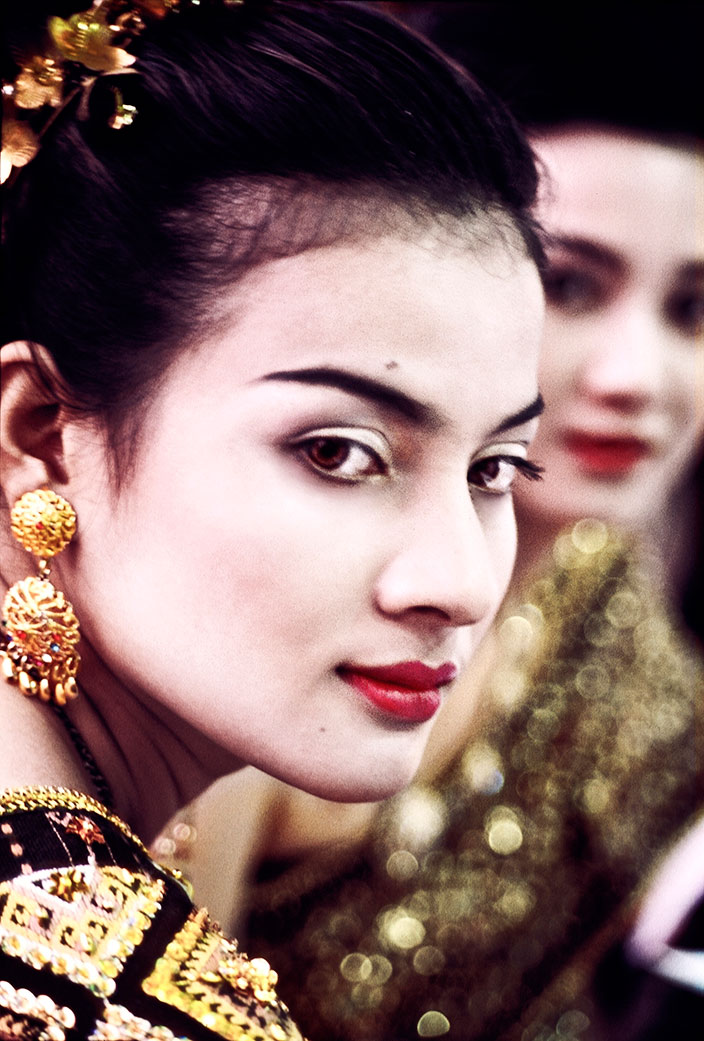 Cover-More New Zealand Facebook photo competition winner: Two women dressed up and smiling at a Muay Thai event in Thailand