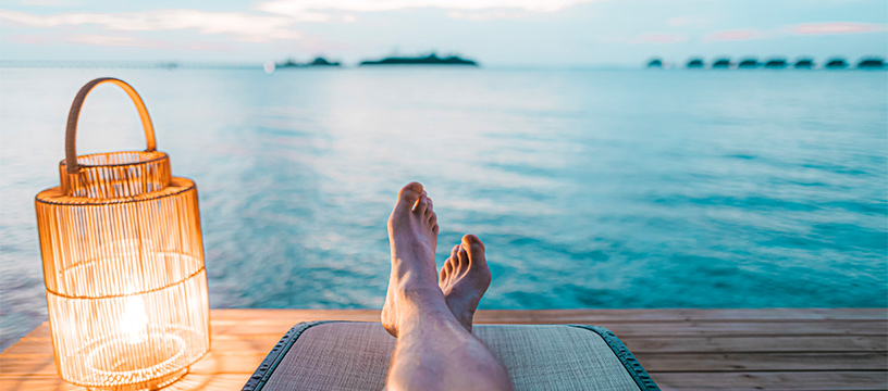relaxing in maldives
