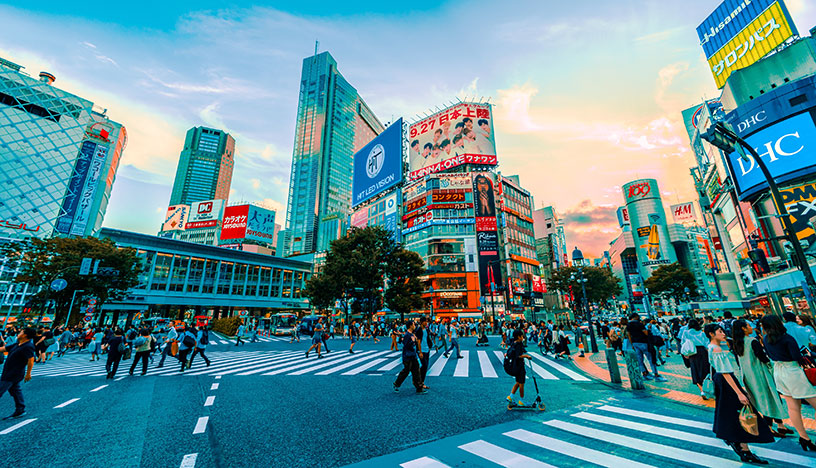 major pedestrian crossing in japan